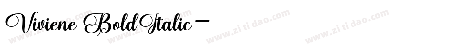 Viviene BoldItalic字体转换